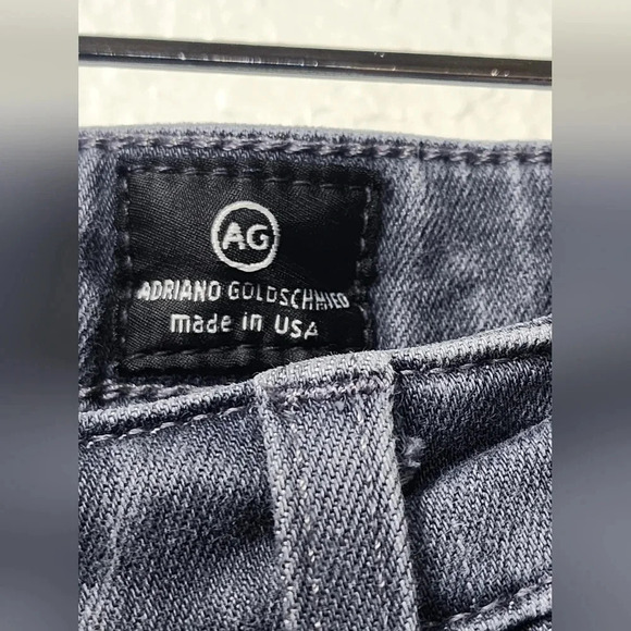 AG Women's Adriano Goldschmied The Stevie Slim Straight Grey Gray Jeans Sz 27R - Picture 3 of 11